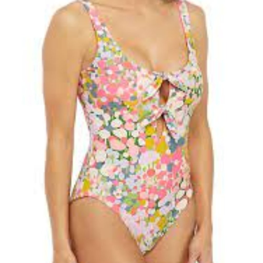 Kate Spade floral dots reversible one-piece ---NEW